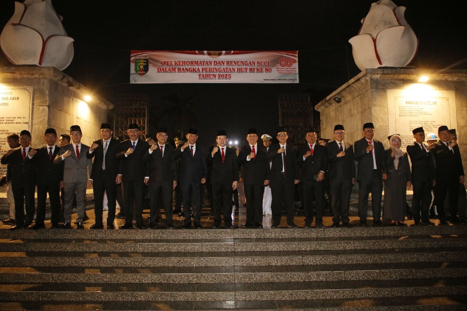 Apel Kehormatan dan Renungan Suci HUT ke-80 RI di Bandar Lampung Berlangsung Khidmat