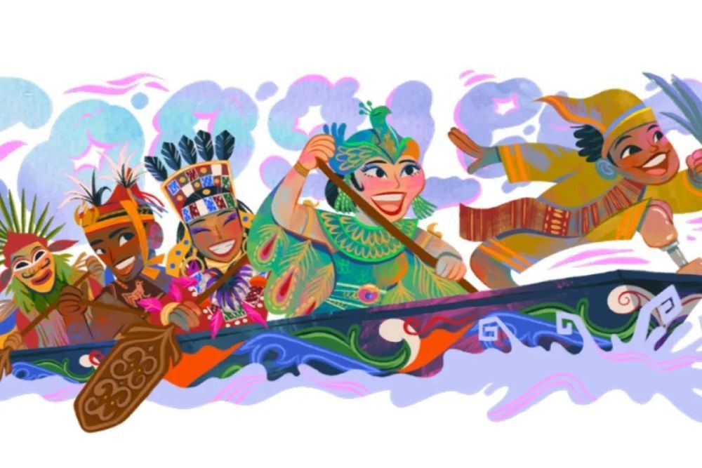 Tradisi Pacu Jalur Masuk Google Doodle HUT RI ke-80 Riau Bangga di Panggung Global