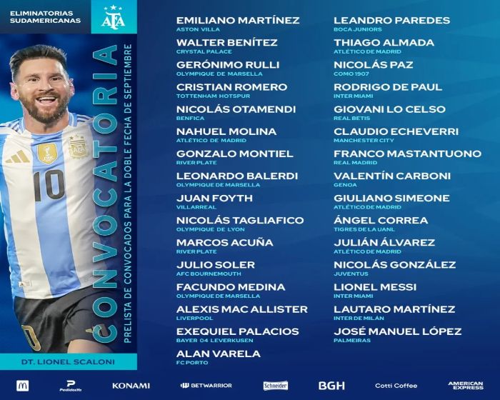 Argentina Umumkan Skuad untuk Kualifikasi Piala Dunia 2026 Zona CONMEBOL, Ada Beberapa Nama Baru!