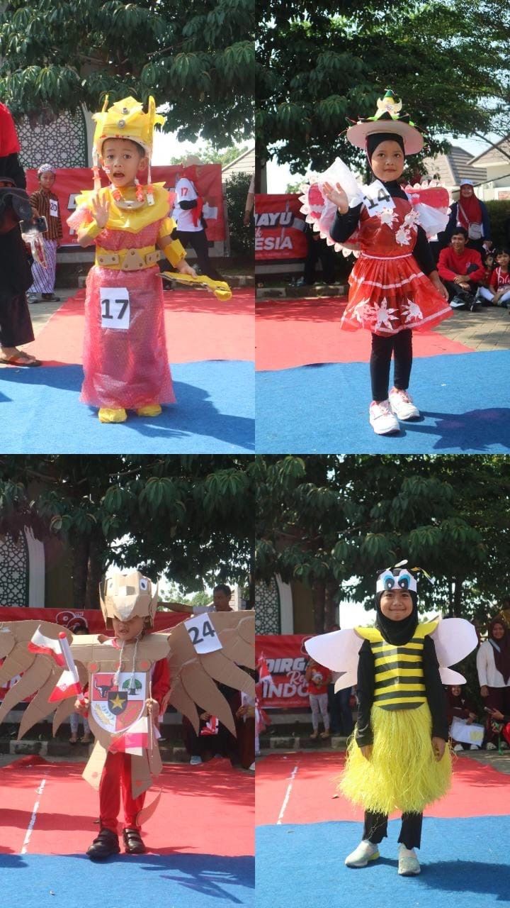 Gemas! Tampilan Gaya Model Cilik Semangat Rayakan HUT ke-80 di Depok