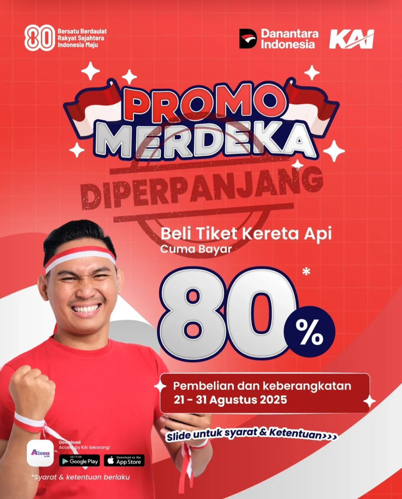 Periode Promo Merdeka KAI Daop 6 Diperpanjang hingga 31 Agustus, Tiket Diskon 20 Persen Masih Tersedia