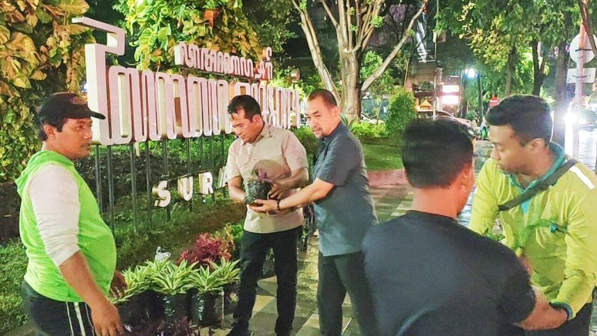 Taman Apsari Kembali Indah, DLH Jatim Bergerak Cepat Lakukan Perbaikan