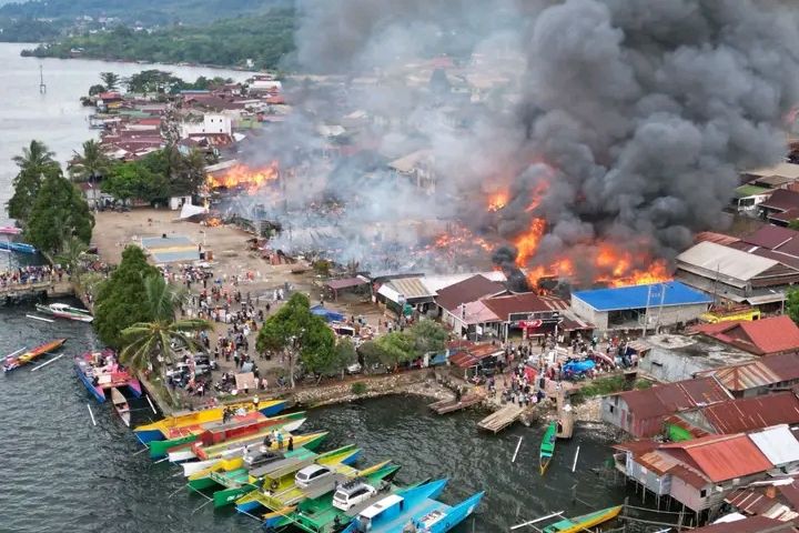 Kebakaran Hanguskan 46 Rumah di Sorowako Luwu Timur, Ratusan Warga Mengungsi