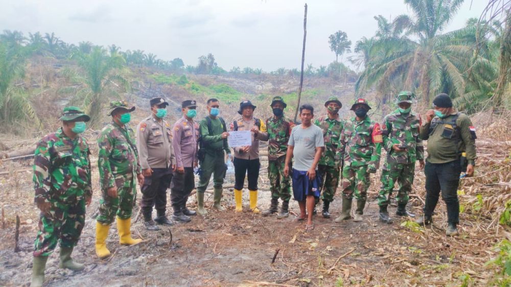 Tim Gabungan Amankan Pelaku Pembakaran Lahan di Riau
