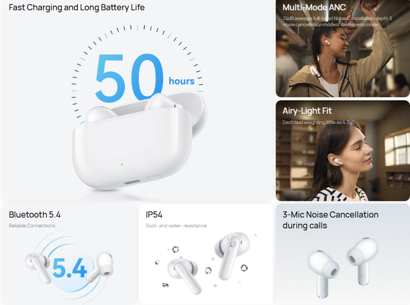 Tahan 50 Jam! HUAWEI FreeBuds SE 4 ANC Hadir dengan ANC Pintar & Desain Super Ringan