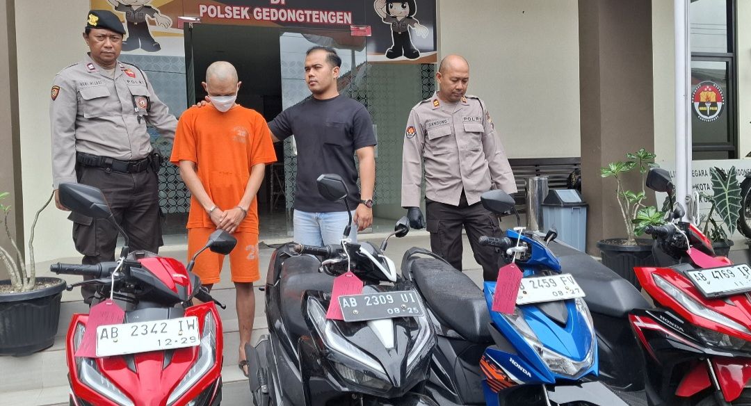 Polsek Gedongtengen Ringkus Pemuda Residivis Karena Kasus Penggelapan 4 Unit Sepeda Motor, Modus Pinjam untuk Tamu Homestay
