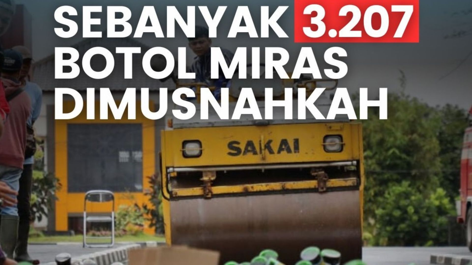Pemkot Tasikmalaya Musnahkan Ribuan Botol Miras Hasil Razia