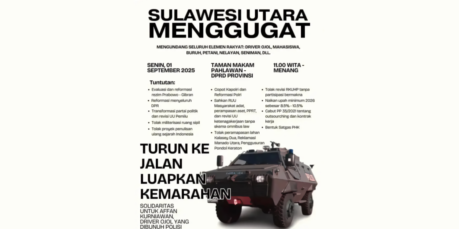 SULUT MENGGUGAT. Masyarakat: “Hati-Hati dengan provokator!”