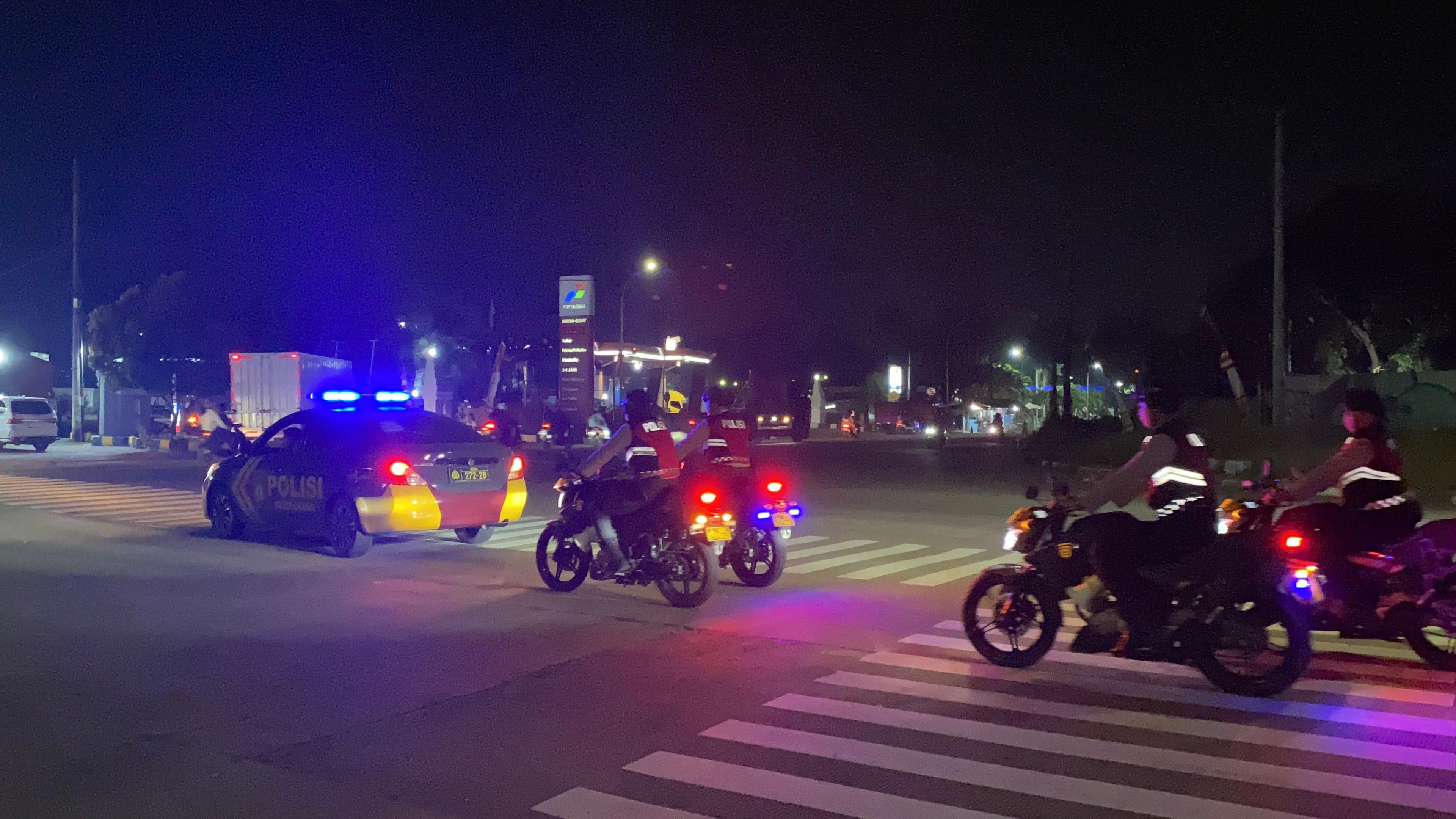 Jaga Kondusifitas Wilayah Polres Serang Gelar Patroli Skala Besar
