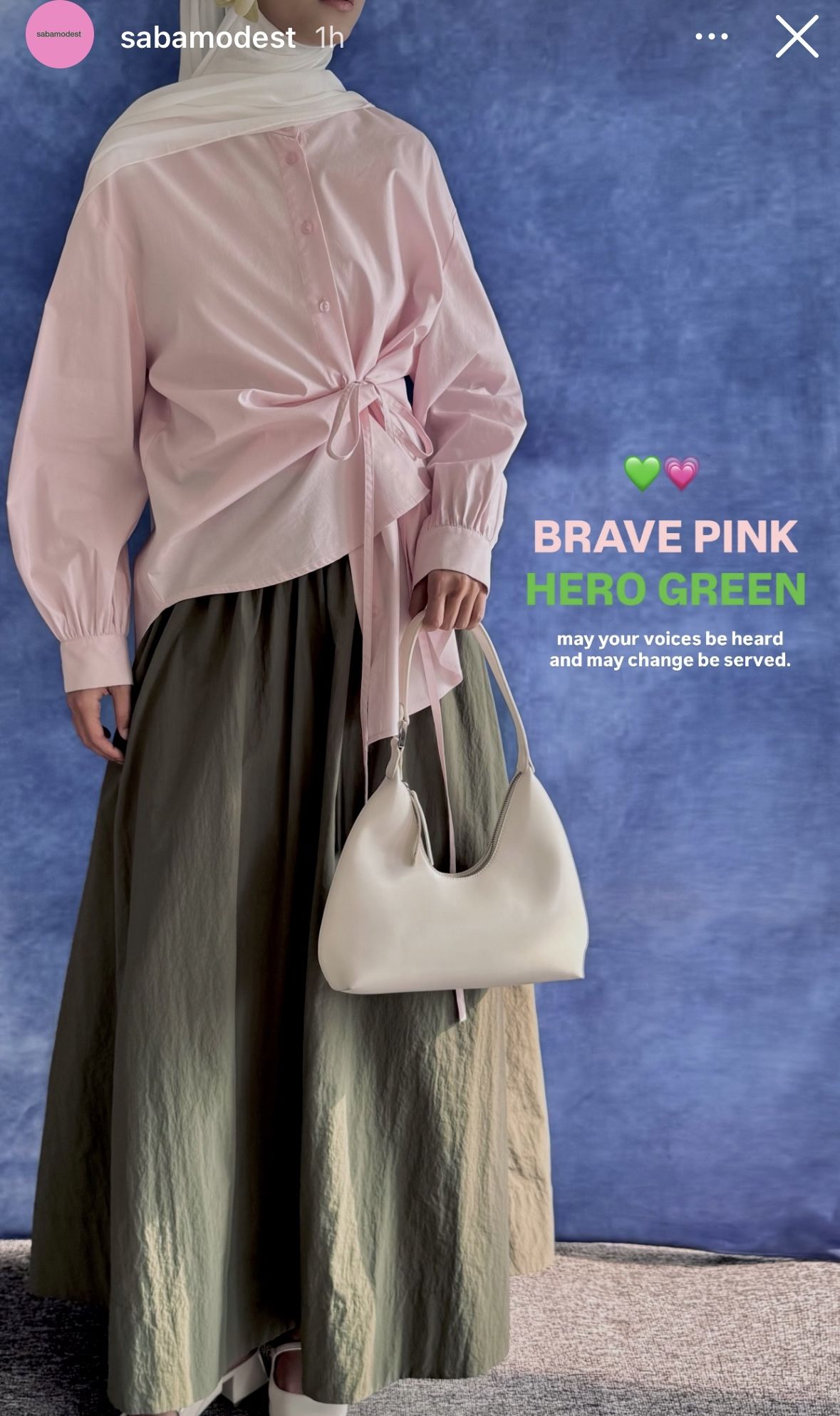 5 Ide OOTD Brave Pink dan Hero Green Stylish dan Penuh Solidaritas, Cocok Juga Buat Hijabers