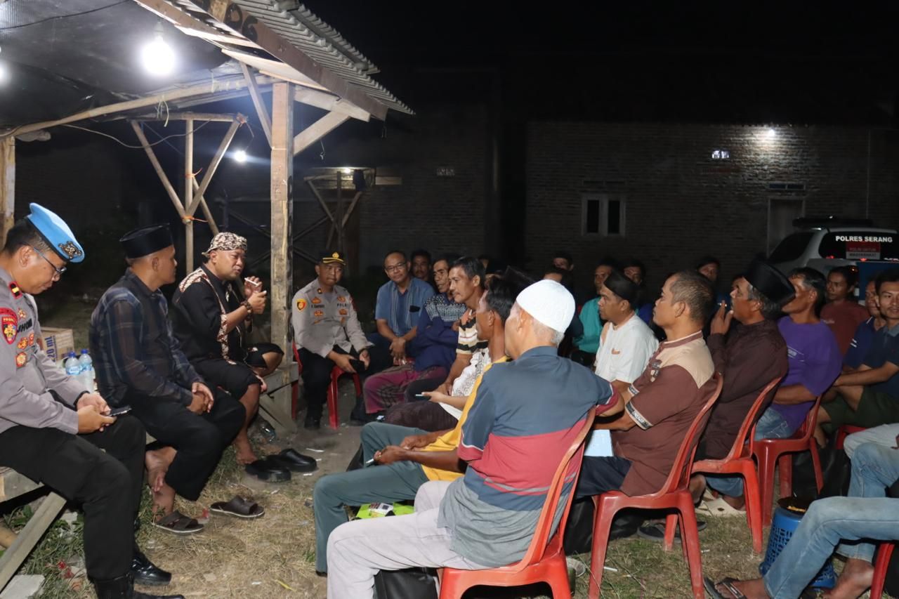 Melalui Poskamling Kapolres Serang Ajak Masyarakat Jaga Kondusifitas Keamanan
