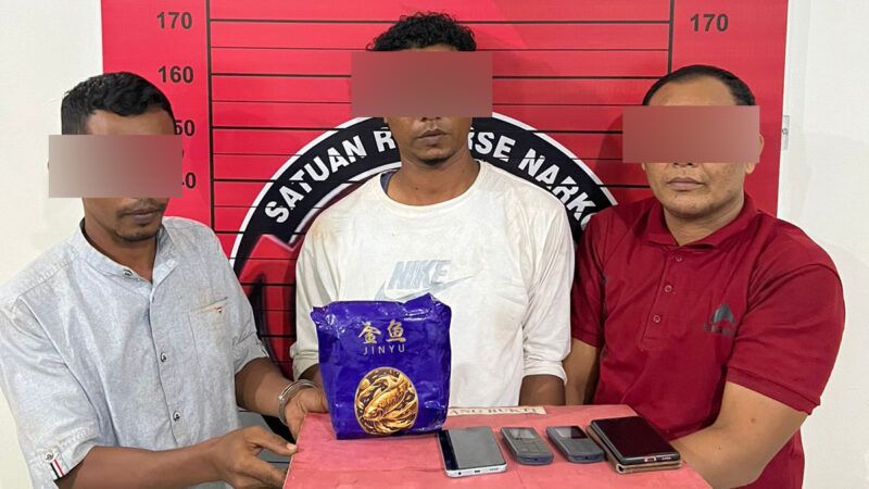 Sabu 852 Gram Gagal Edar, 3 Pria Ditangkap di Aceh Utara