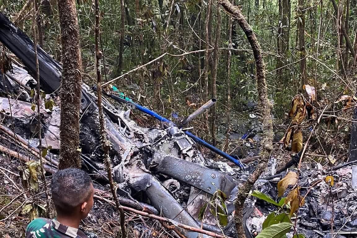 2 Warga Sulsel Tewas dalam Kecelakaan Helikopter Jatuh di Tanah Bumbu