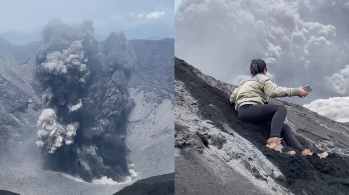 Pendaki Panik Saat Gunung Dukono Erupsi, Momen Terekam Kamera