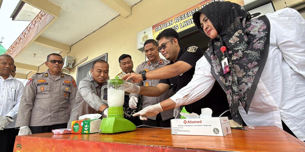 Komitmen Perangi Narkoba: Polres Lhokseumawe Musnahkan 183 Gram Sabu