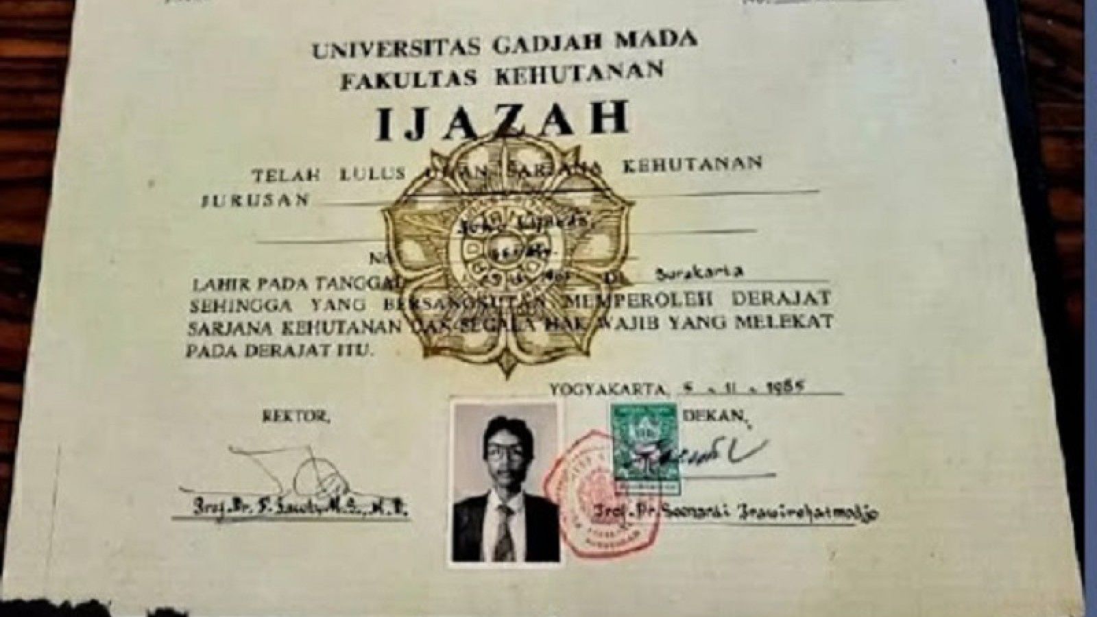 Pernyataan Resmi Universitas Gadjah Mada Terkait Ijazah Presiden Joko Widodo