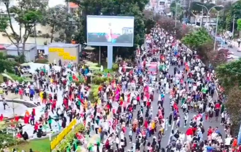 Penampakan CFD Perdana Warga Depok di Margonda