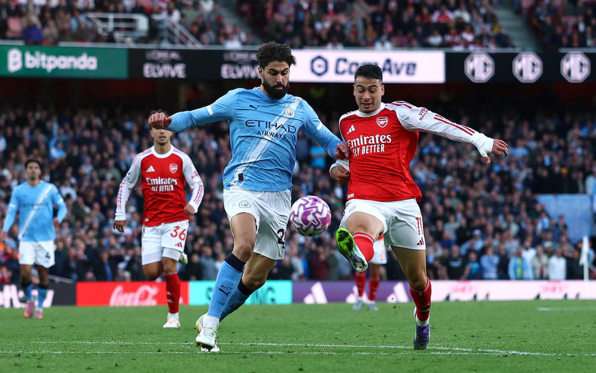Gol Telat Martinelli Bawa Arsenal Tahan Imbang Man City 1-1