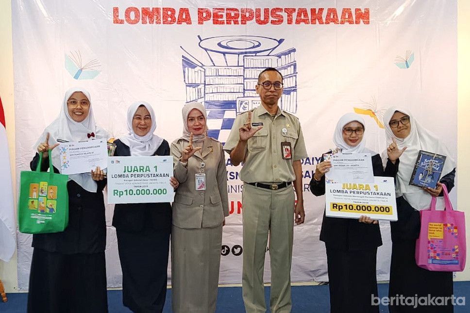 SDN Pondok Kelapa 07 sama SMPN 252 Juara Lomba Perpustakaan Jakarta Timur