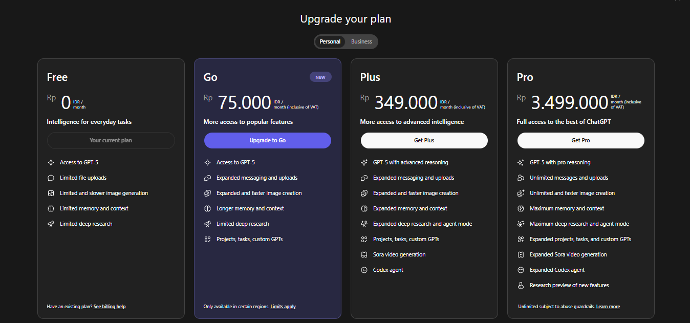 ChatGPT Go Resmi Hadir di Indonesia, Apa Bedanya dengan Versi Plus?