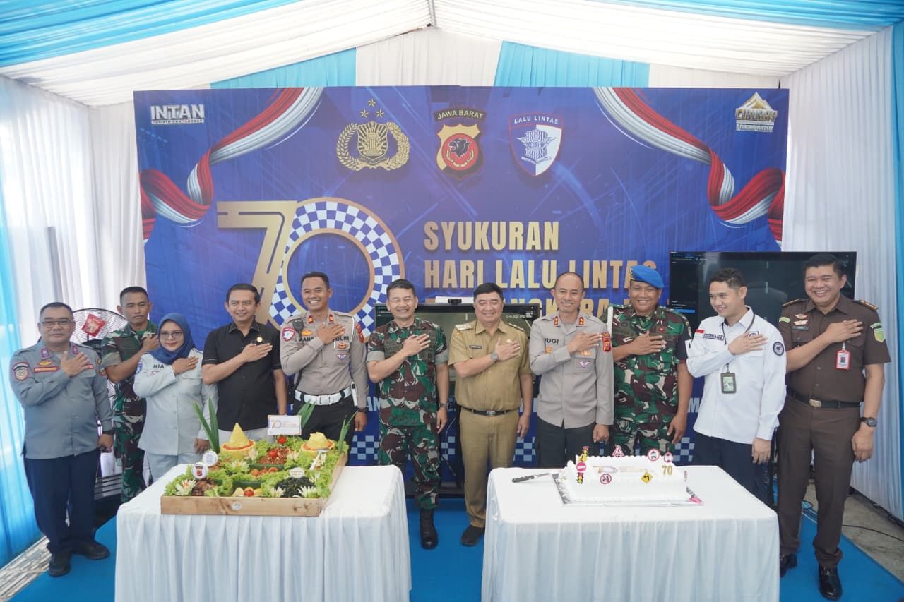 Bupati Garut Hadiri Ground Breaking ETLE Statis Bertepatan dengan HUT Polantas