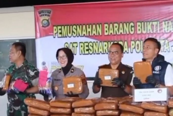 Polresta Jambi Musnahkan 200 Kg Lebih Narkotika, Tegaskan Komitmen Perang Terhadap Narkoba