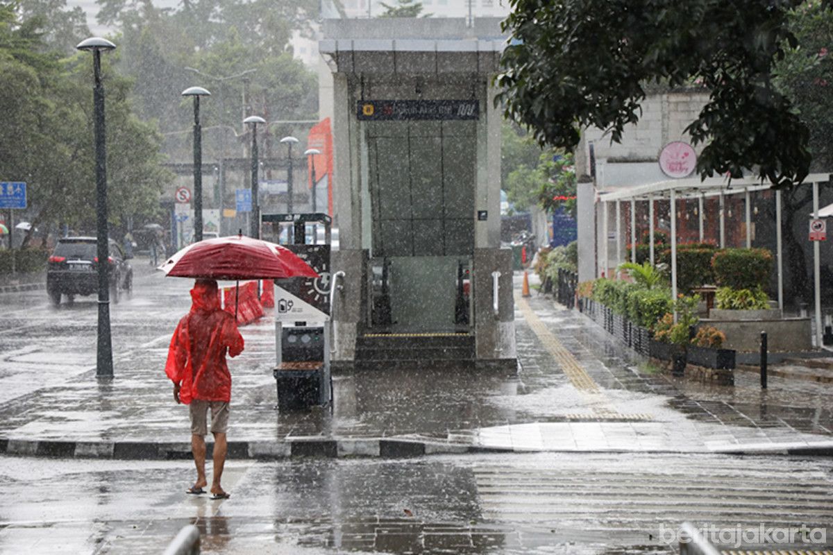 Sebagian Wilayah Jakarta Diguyur Hujan Ringan Hari Ini