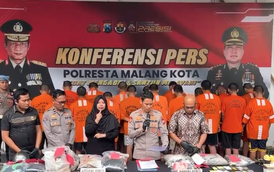 Tersangka Ricuh Demo di Malang, 17 Pemuda Ditangkap