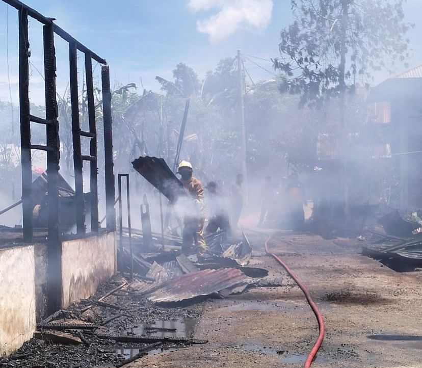 Kebakaran Hebat Landa Pantee Rawa Aceh Besar, 6 Unit Bangunan Rusak