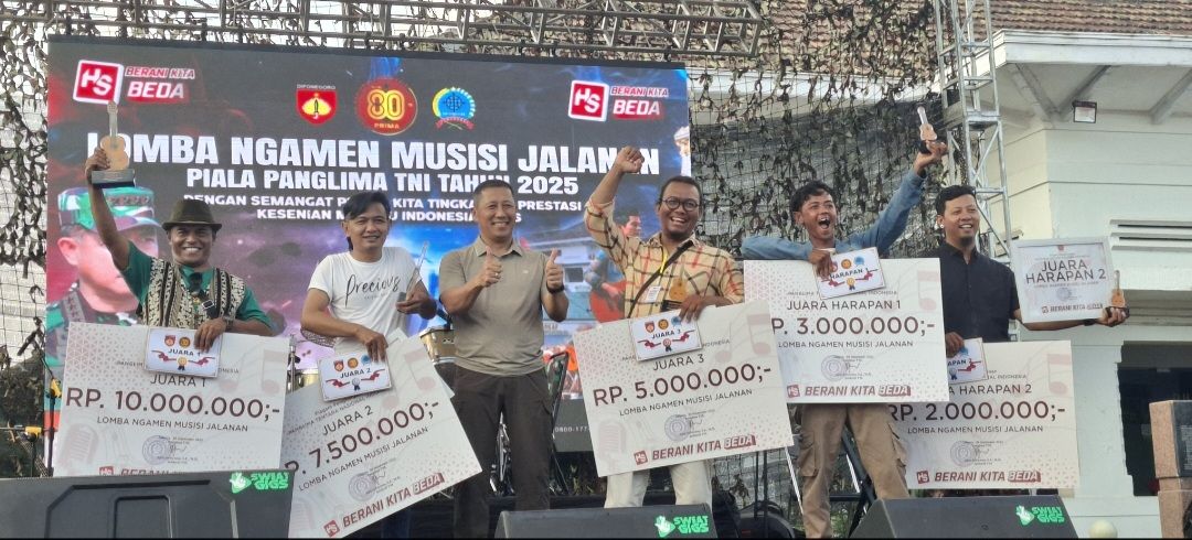 Lomba Ngamen Piala Panglima TNI 2025 Digelar di Yogyakarta, Rvv Musik Jogja Bersama Togi Arnantyo Pemenang Lomba Akan Wakili ke Jakarta