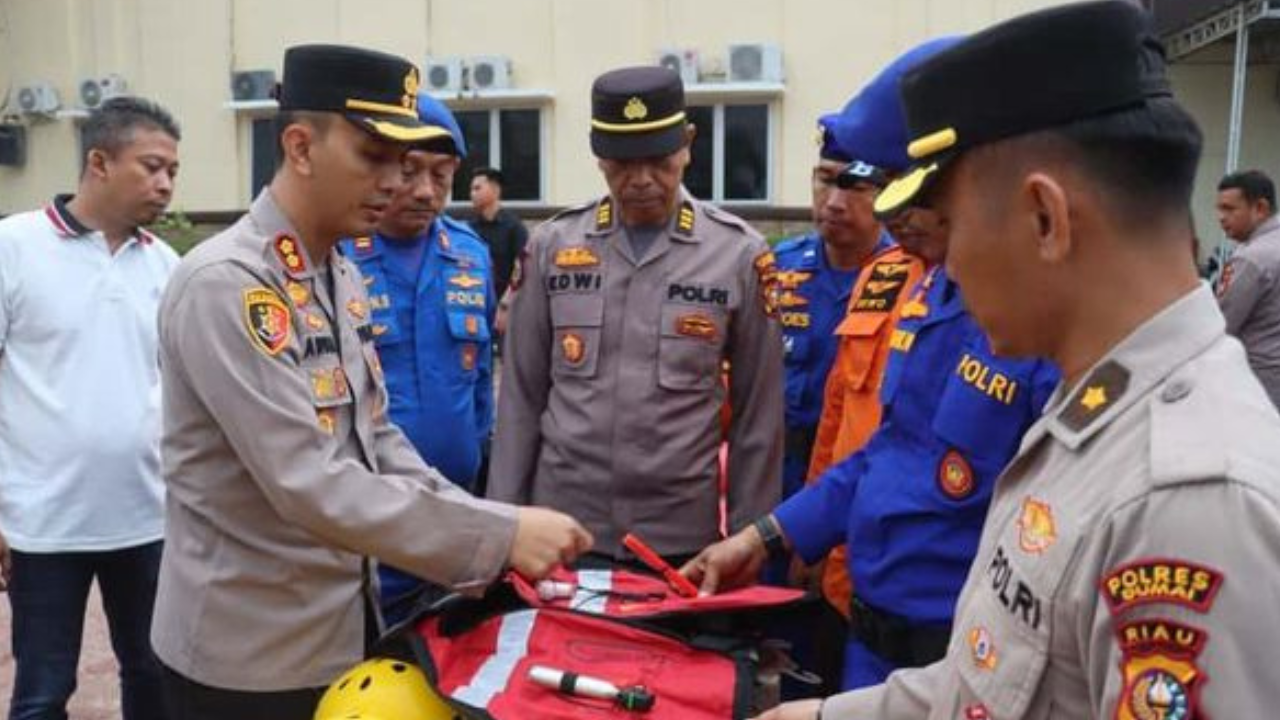 Polres Dumai dan BPBD Gelar Apel Kesiapsiagaan Antisipasi Banjir