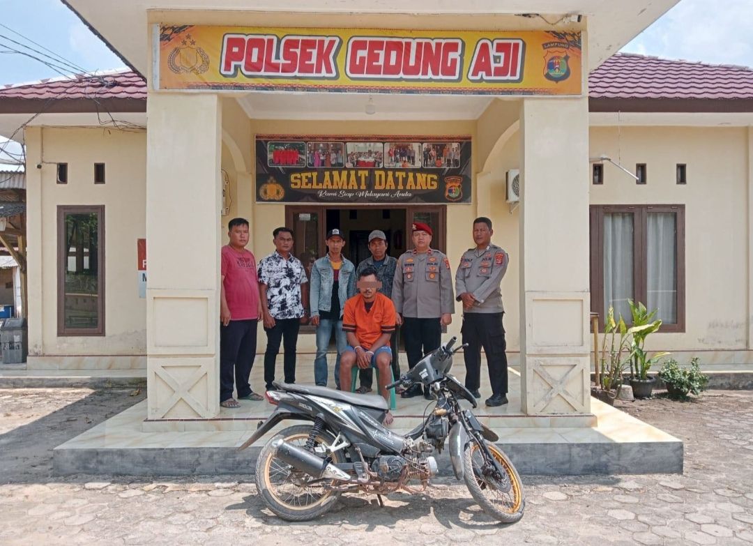 Pelaku Pencurian Sepeda Motor di Kantor Desa Sumber Sari Lampung Ditangkap Polisi