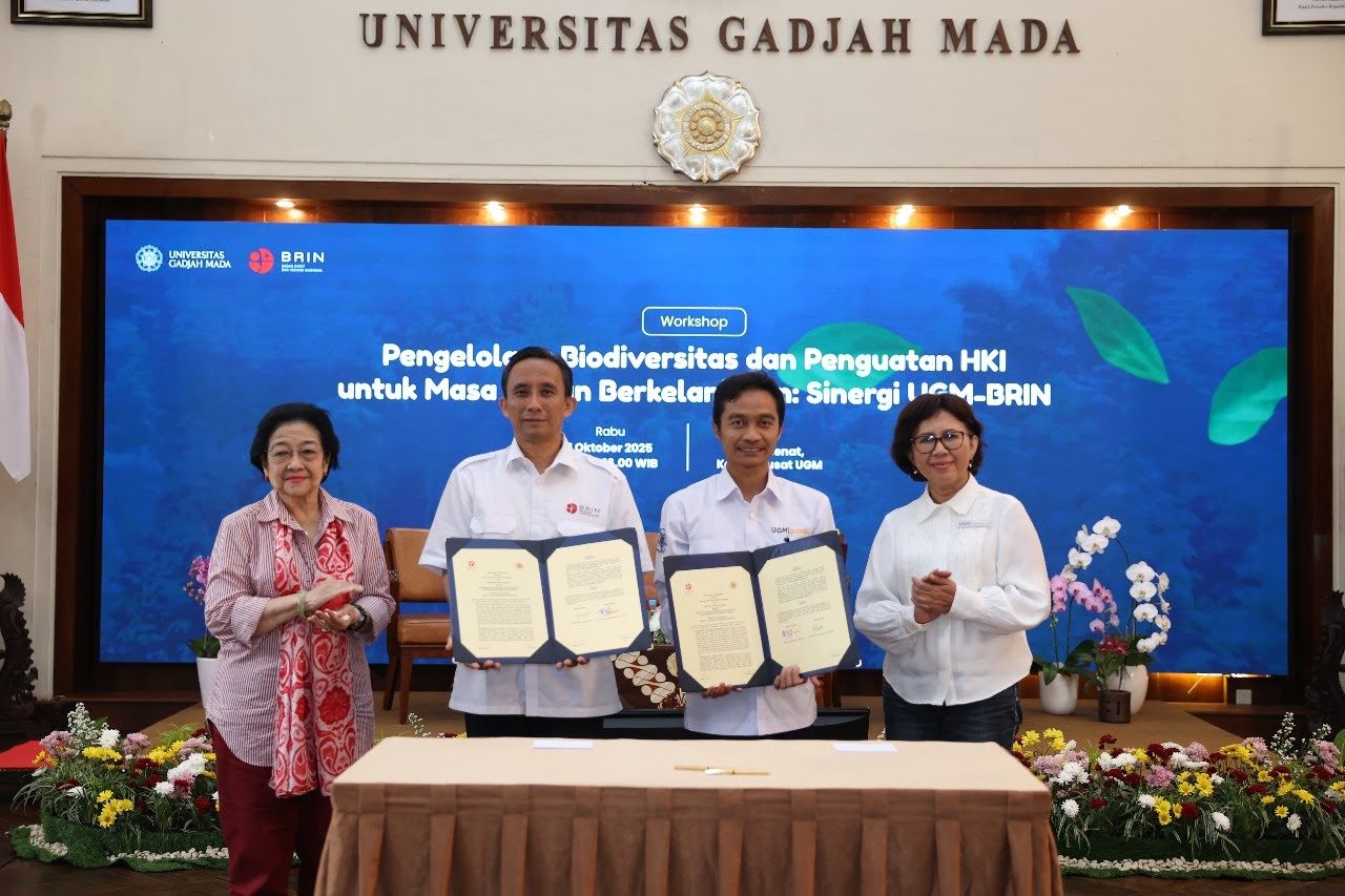 Sambangi Seminar BRIN di UGM, Megawati Ingatkan Negeri Ini Milik Anak Muda