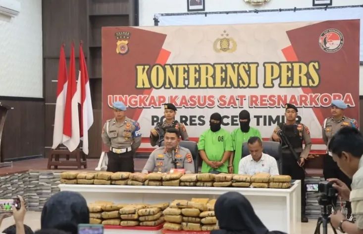 Penyelundupan 67 Kg Ganja dari Gayo Lues Diringkus Polres Aceh Timur