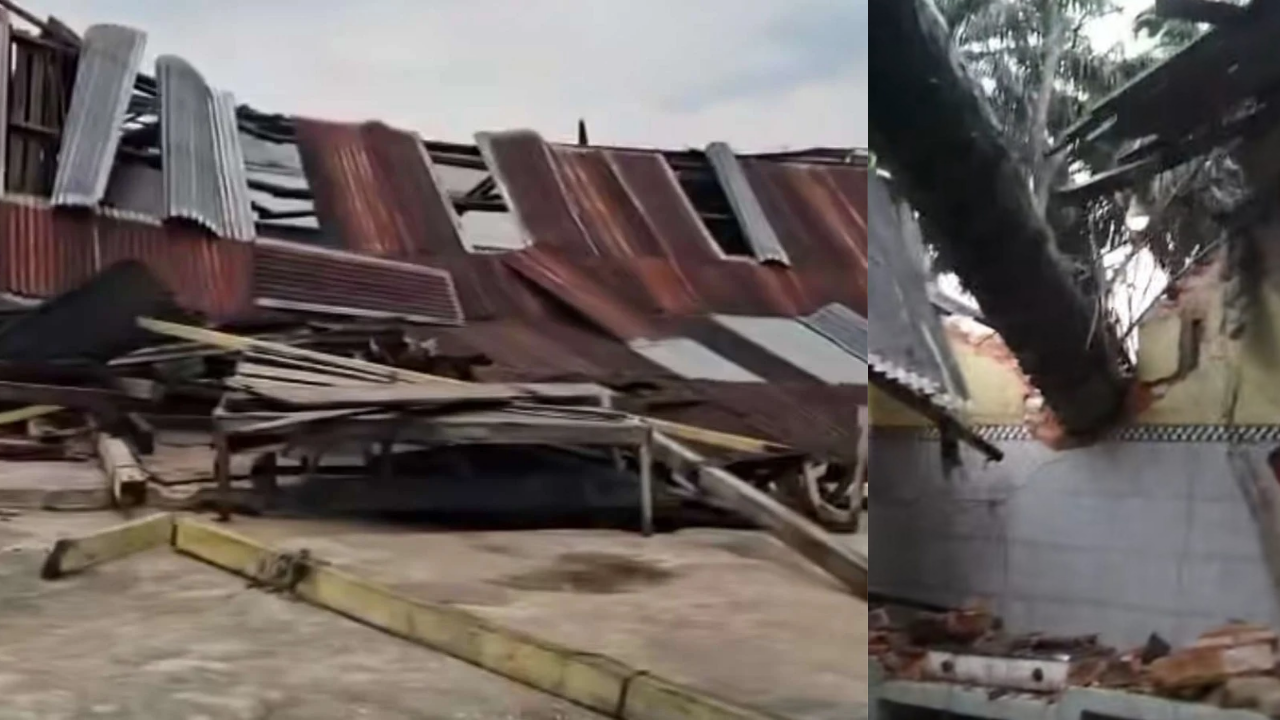 Puting Beliung Terjang Siak, Rumah Warga dan Pasar Desa Porak-Poranda