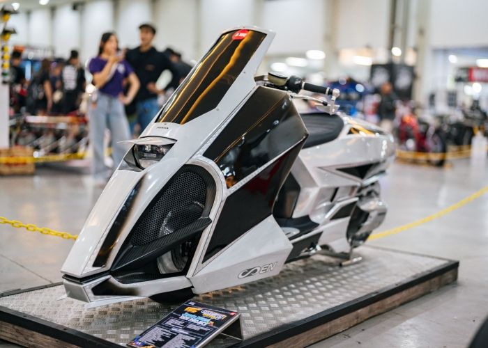 Modifikasi Honda Stylo 160 Karya Indonesia Tembus Ajang Dunia Mooneyes Jepang
