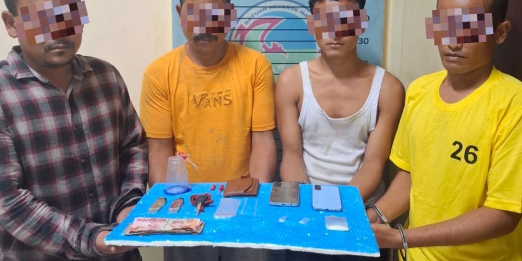 Kedapatan Nyabu Bareng di Kebun, Empat Warga Aceh Tenggara Diciduk Polisi!