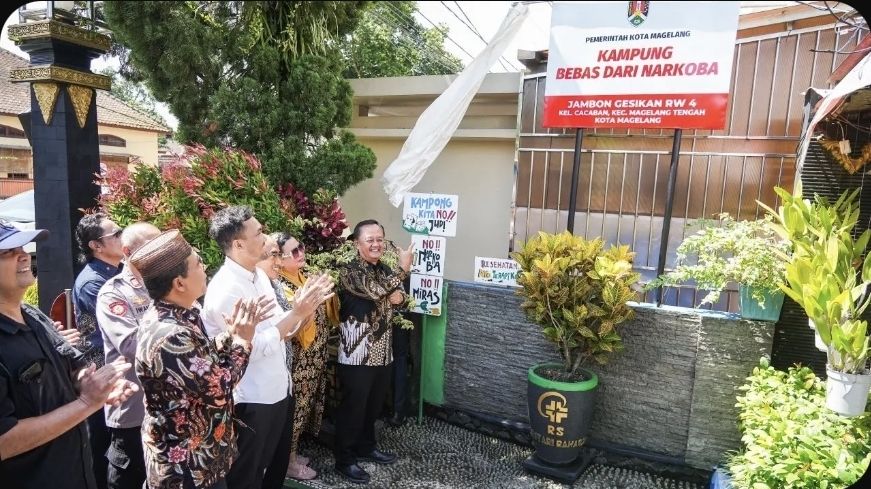 Resmikan Kampung Jambon Gesikan, Magelang Mantapkan Gerakan Antinarkoba