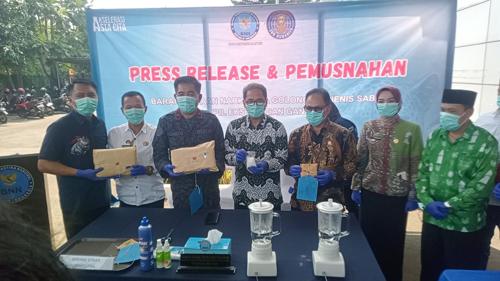 BNNP Banten Musnahkan Sabu atas Tanpa Tersangka