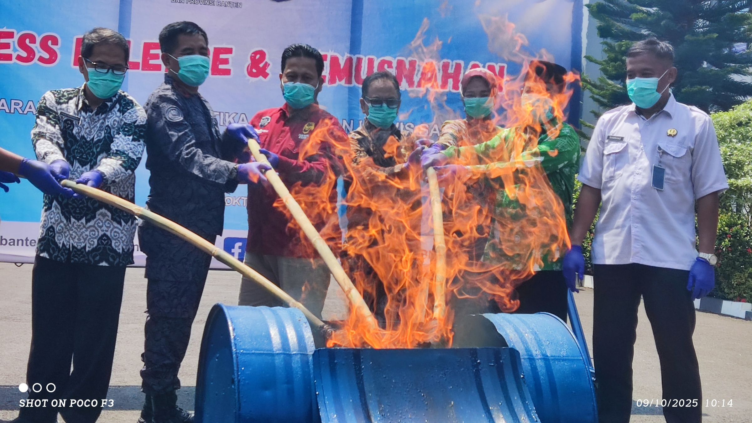 Barang Bukti Dua Kilogram Ganja Tanpa Tersangka Dimusnahkan BNNP Banten
