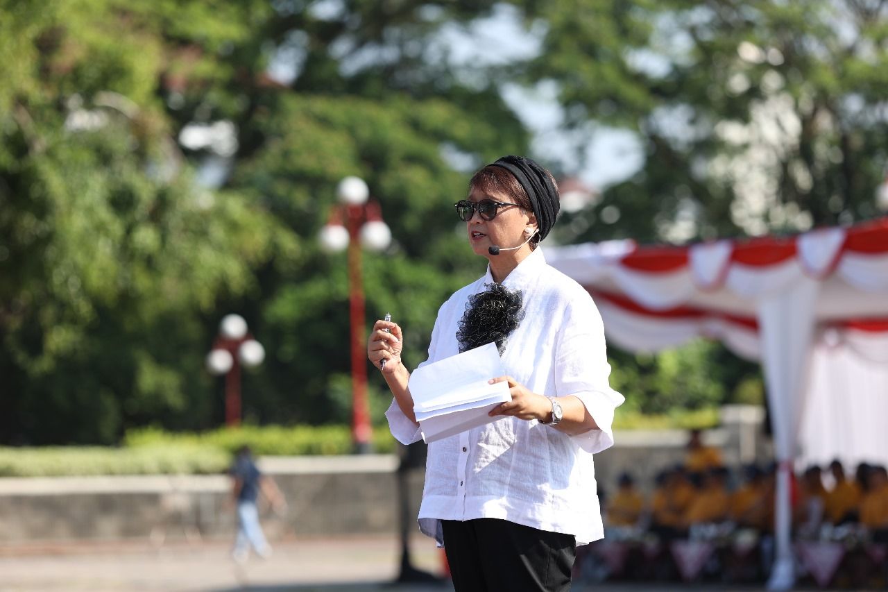 Seminar Astechnova 2025 di Yogya, Retno Marsudi Ajak Dunia Bersatu Antisipasi Krisis Air Hingga Energi
