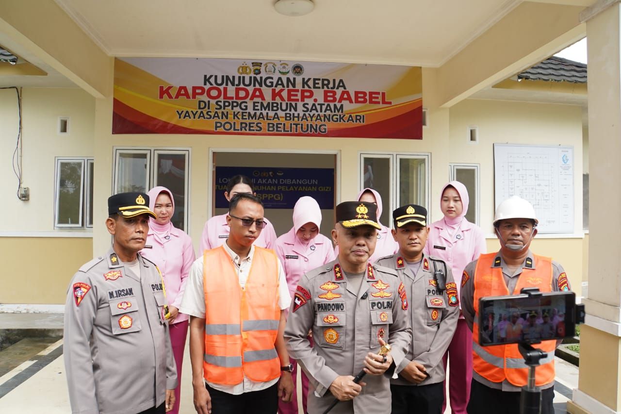 Kapolda Babel Tinjau Dapur SPPG Polri di Belitung, Pastikan Pembangunan Sudah 90 Persen Selesai, Dilengkapi CCTV