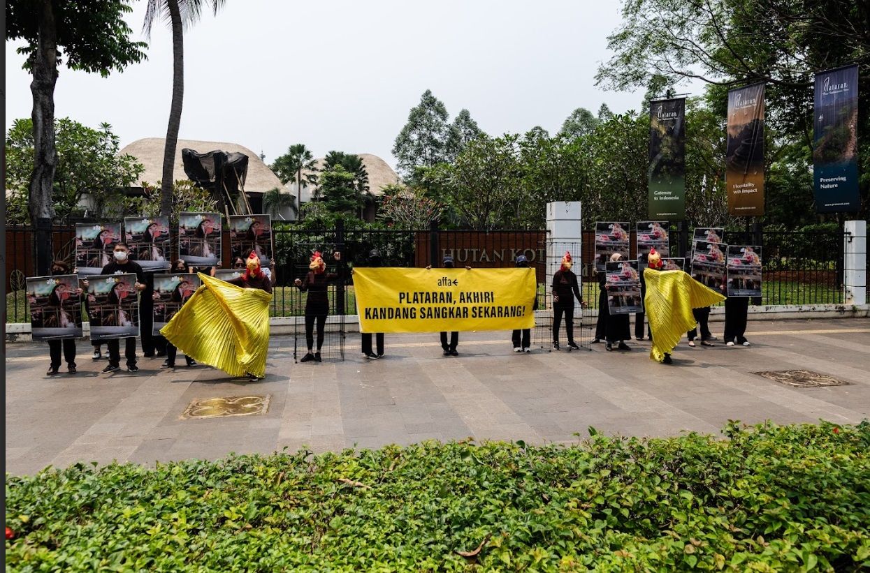 Aksi Protes Aktivis Perlindungan Hewan di Plataran Hutan Kota, Disebut Gak Serius Tanggapi Kesejahteraan Hewan