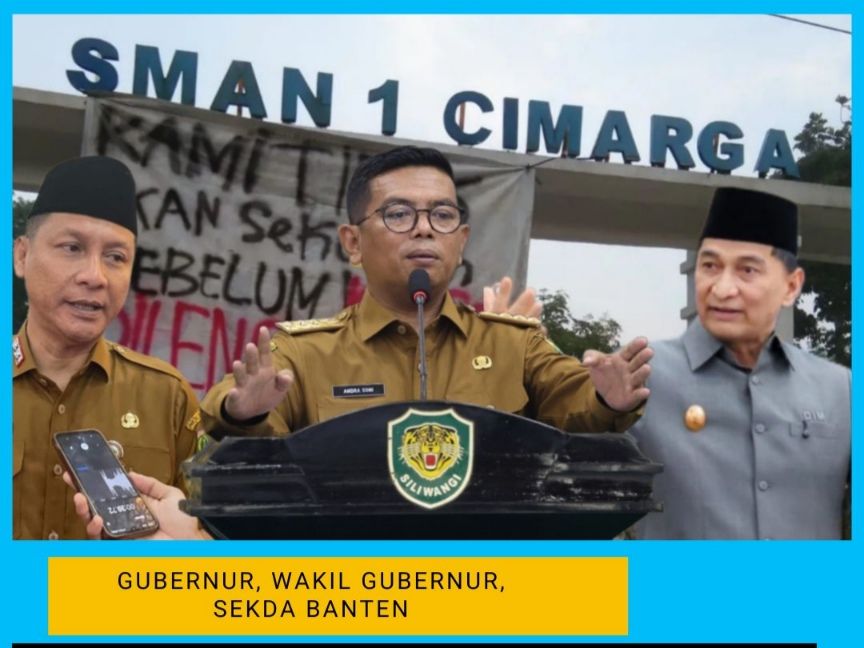 Gubernur Banten Wakil Gubernur Sekda Kompak Non Aktifkan Kepsek SMA 1 N Cimarga