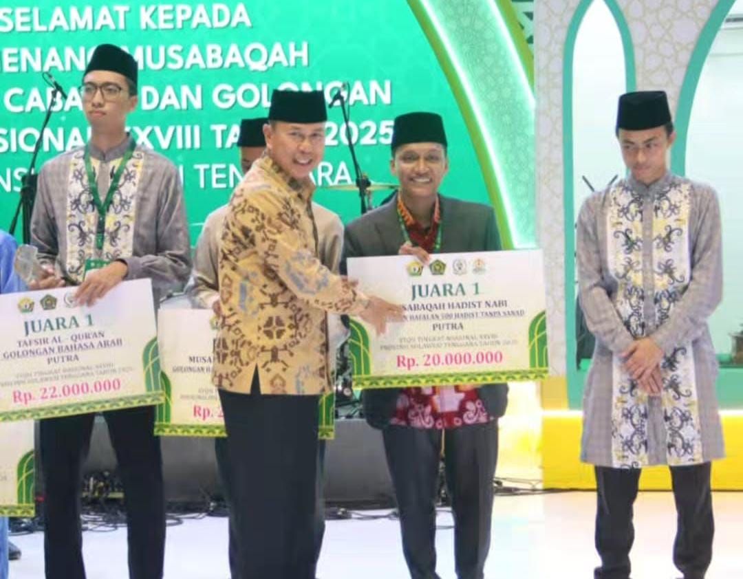 Kaltim Sabet Juara Umum STQH Nasional XXVIII di Kendari, Sultra Masuk 10 Besar