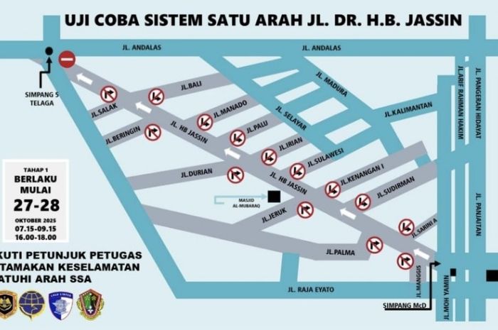 Sistem Satu Arah Akan Diterapkan di Jalan HB Jassin Kota Gorontalo, Uji Coba Mulai 27 Oktober