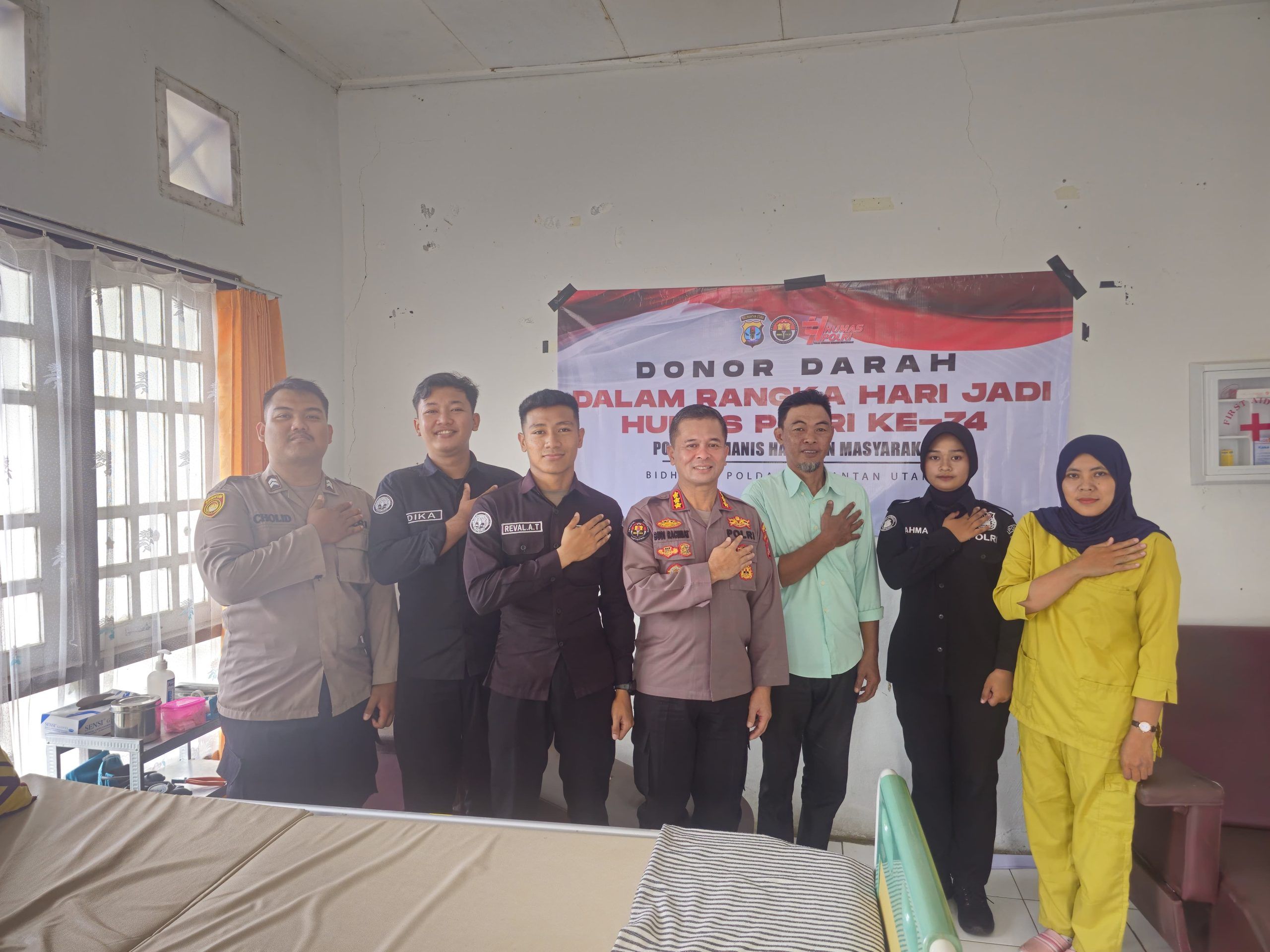 Bidhumas Polda Kaltara Melaksanakan Kegiatan Donor Darah, Peringati HUT Humas Polri yang ke-74