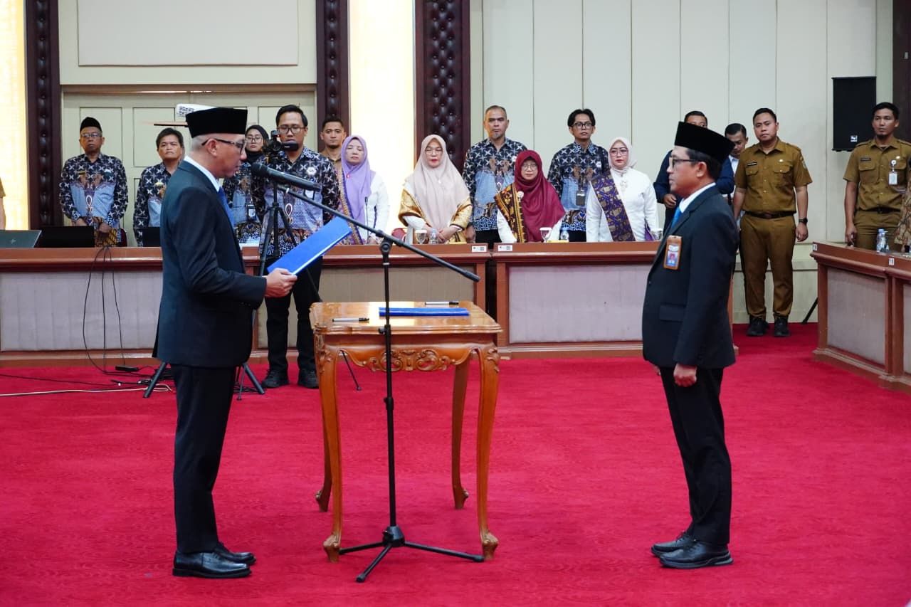 Kepala BPKP Lampung Agus Setiawan Resmi Dikukuhkan oleh Gubernur Lampung
