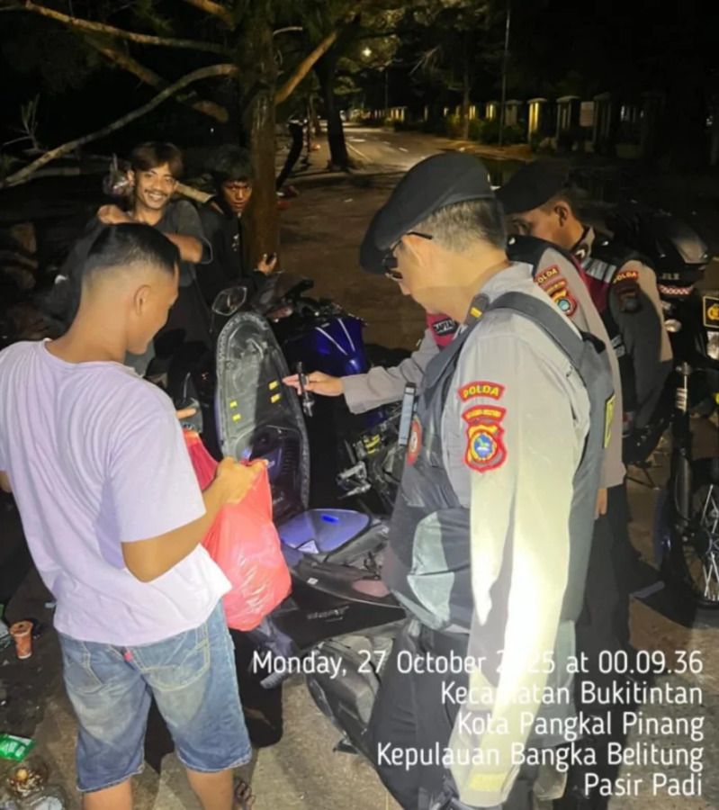 Polda Babel Gelar Patroli Malam, Sasar Lokasi Rawan Terjadi Kejahatan