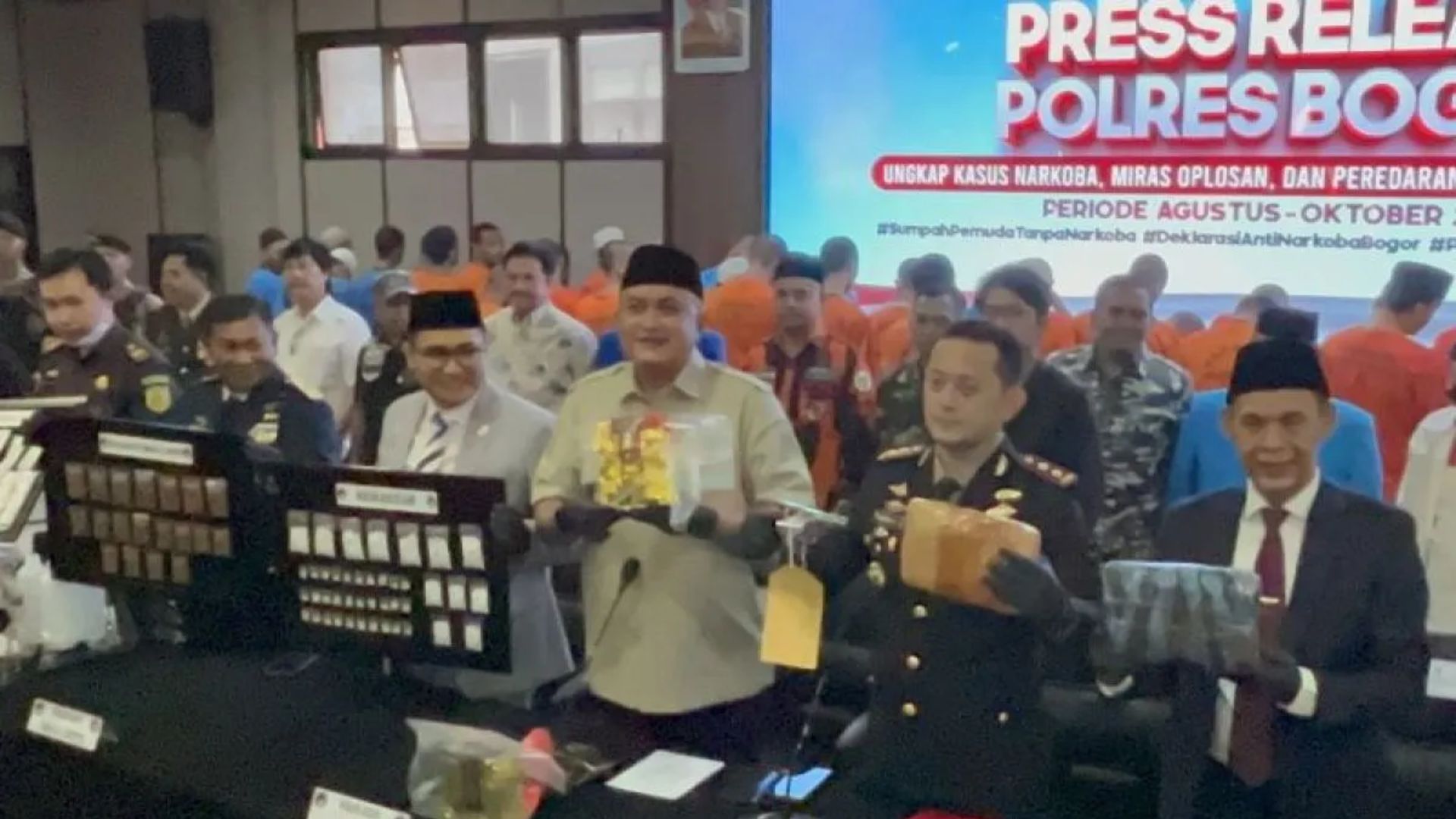 Polres Bogor Ungkap 114 Kasus Narkoba Senilai Rp5,8 Miliar dalam Tiga Bulan Terakhir